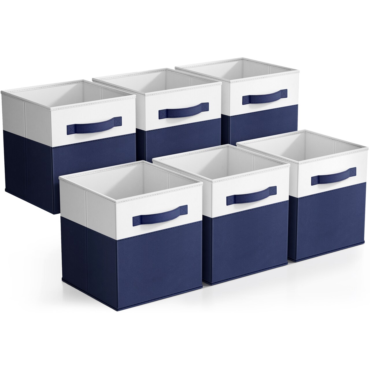 Sorbus Foldable Storage Bins – 6-Pack Fabric Storage Cubes, 11-Inch Cube Organizer Bins for Closet, Shelves, and Cubby Storage – Collapsible Cloth Storage Baskets for Home Organization